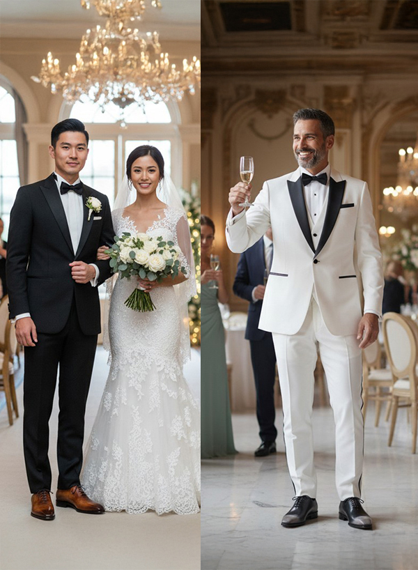 婚禮西裝穿搭,新郎禮服