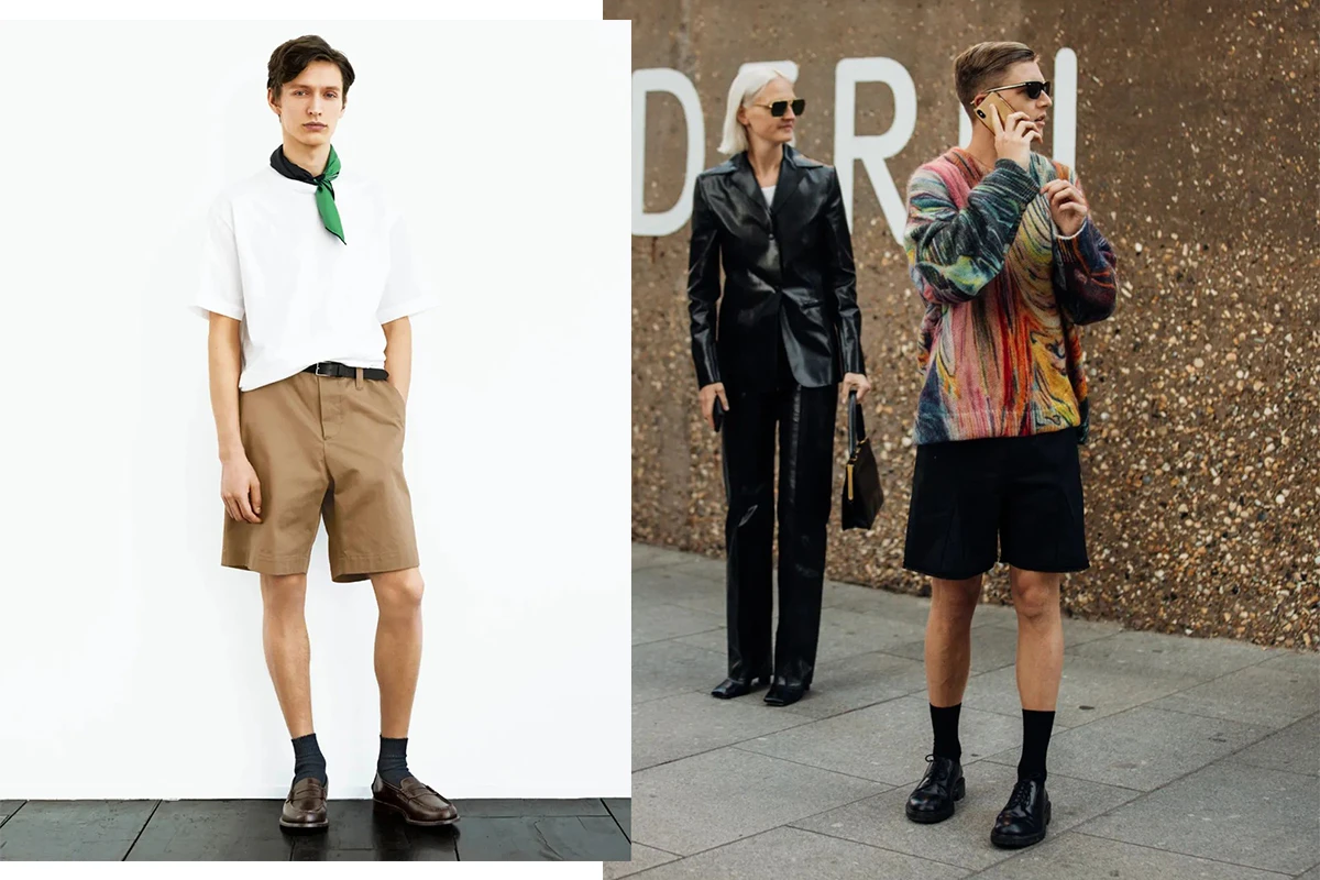 皮鞋+短褲時尚穿搭