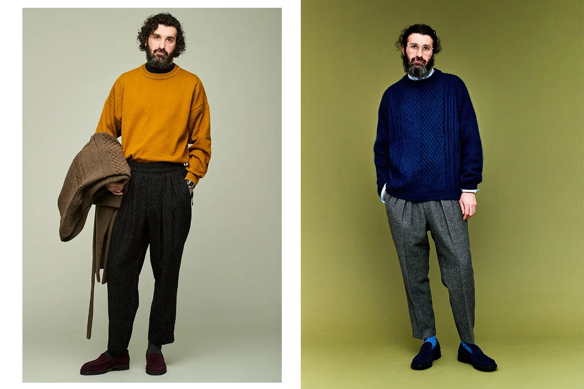 皮鞋+針織衫時尚穿搭