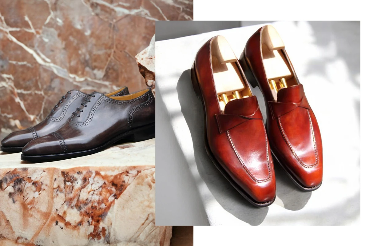 穿著皮鞋的男士