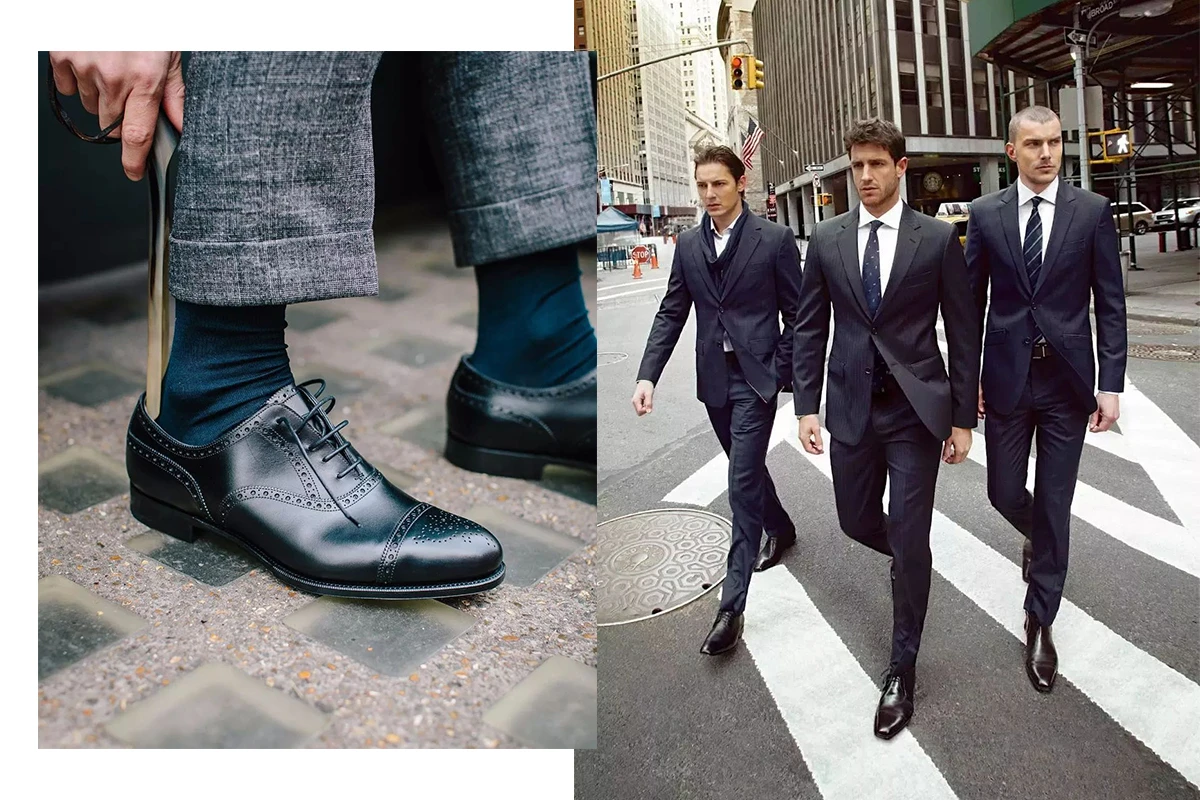 穿著皮鞋的上班族男士