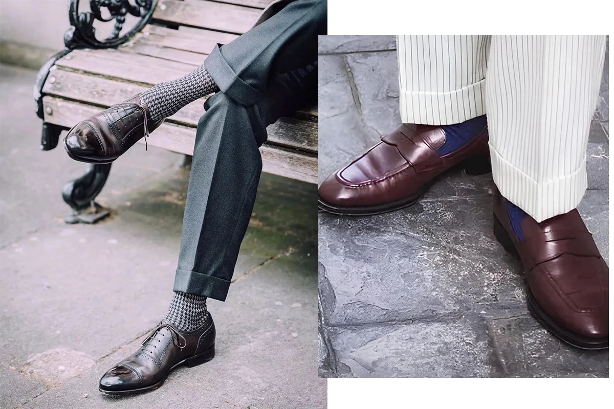 男士穿著皮鞋
