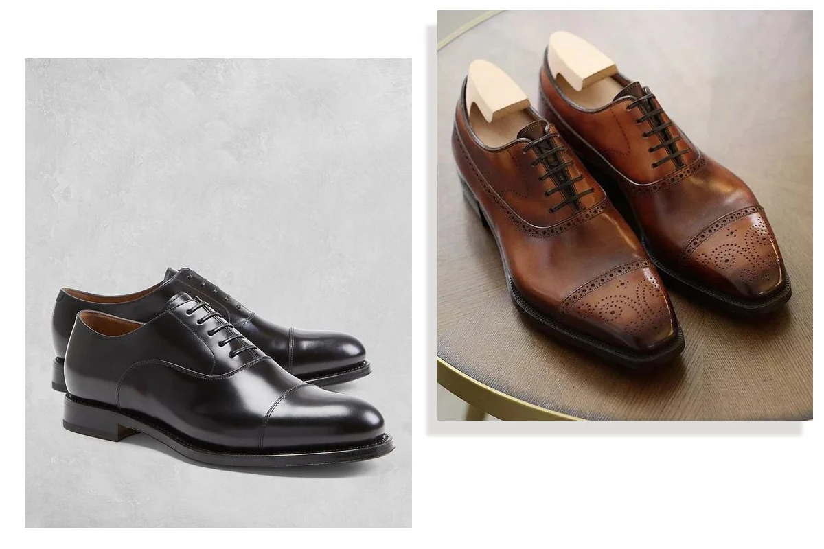 三接頭素面與雕花牛津鞋