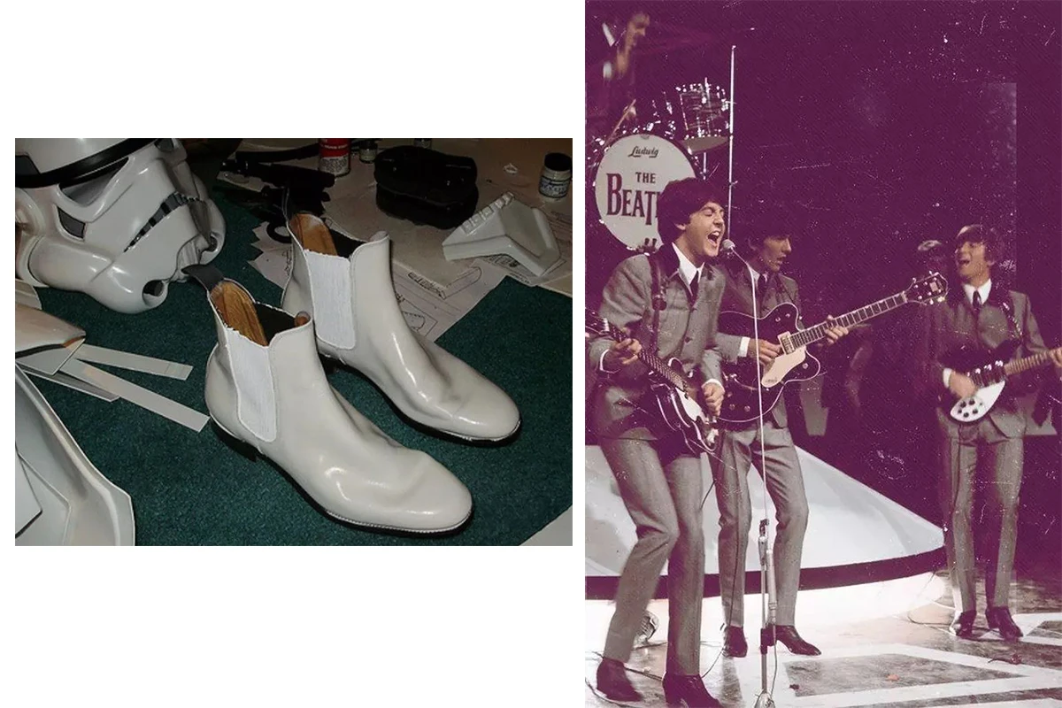 披頭四樂團與白色切爾西靴