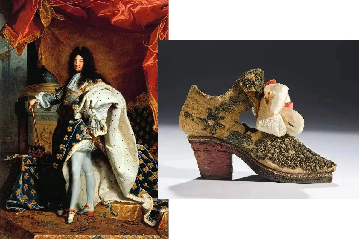 歐洲貴族男性及其穿著的高跟鞋